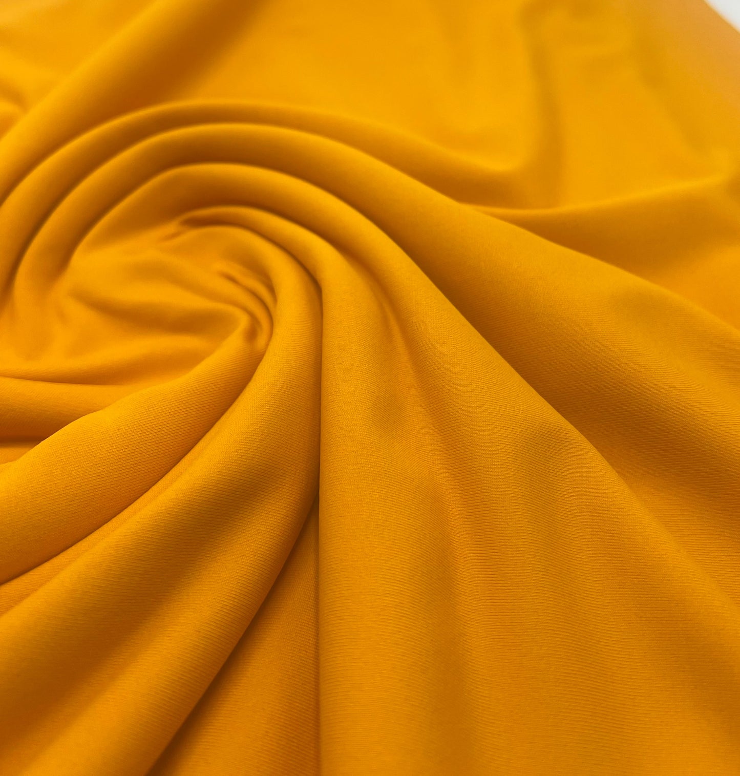 Mustard Yellow Stretch Jersey 220GSM 4 Way Stretch Fabric