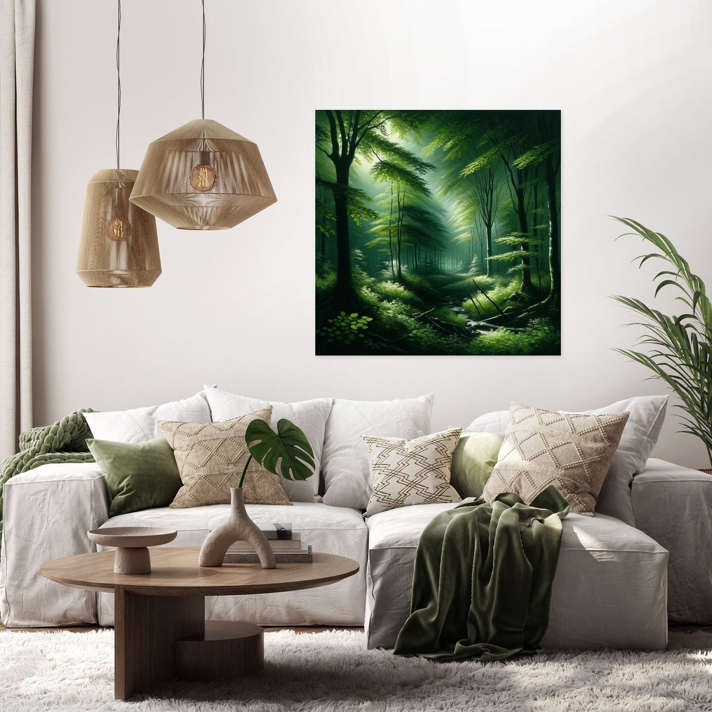 Tranquil Morning Forest Canvas