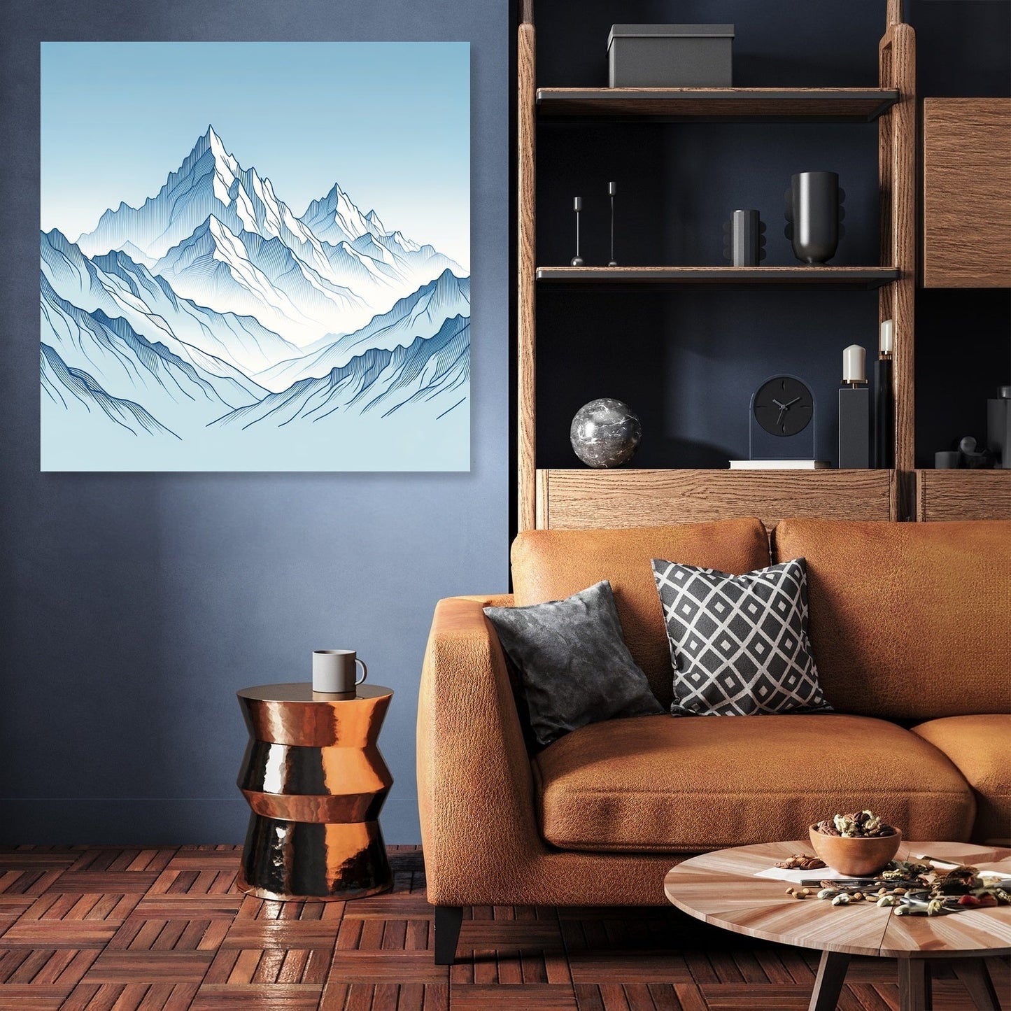 Snowy Peaks Canvas