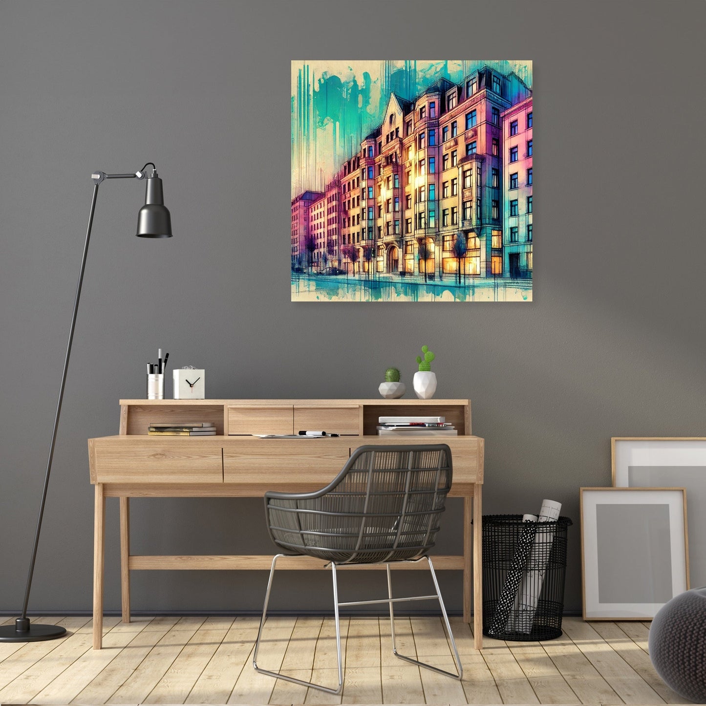 Neighbouring Buildings Harmony Canvas