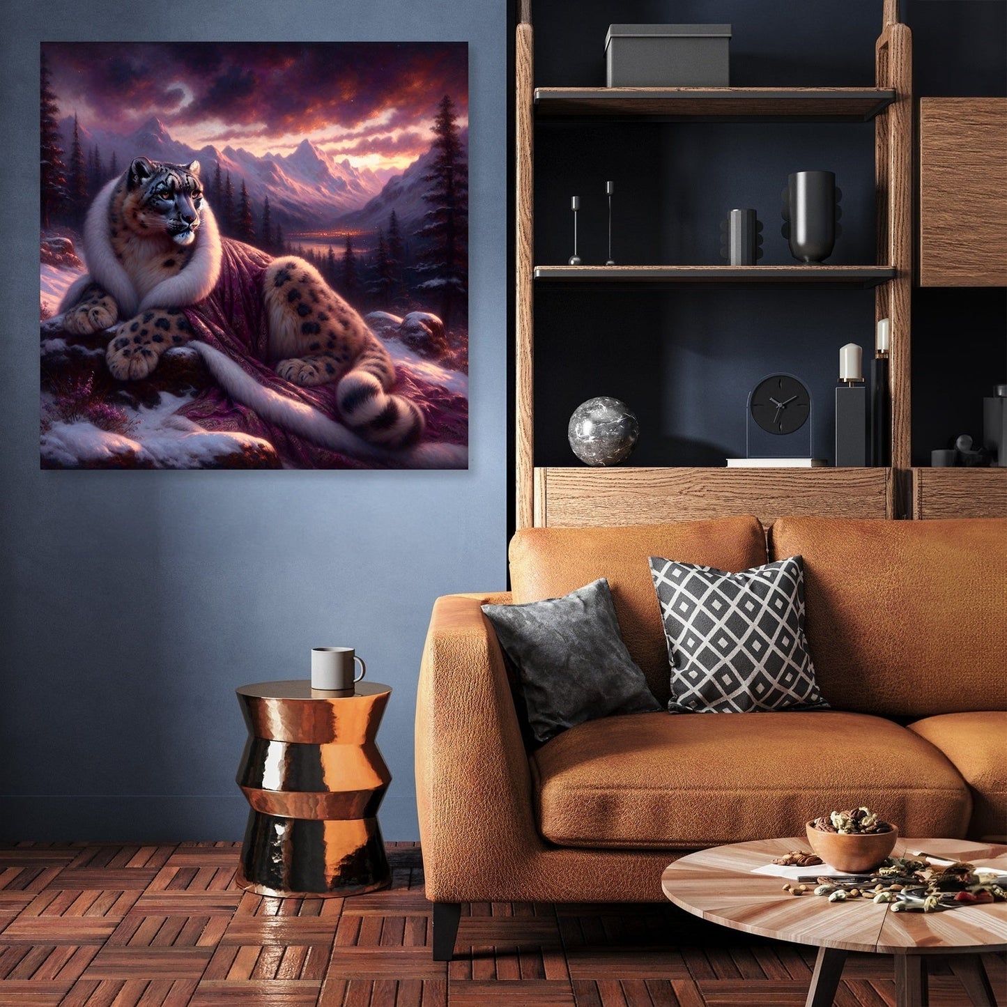 Dusk Majesty Snow Leopard Canvas