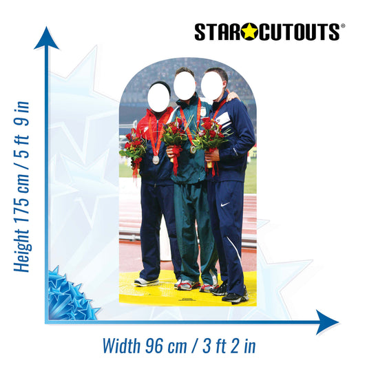 SC457 Athletic Photo Stand-In Cardboard Cut Out Height 175cm