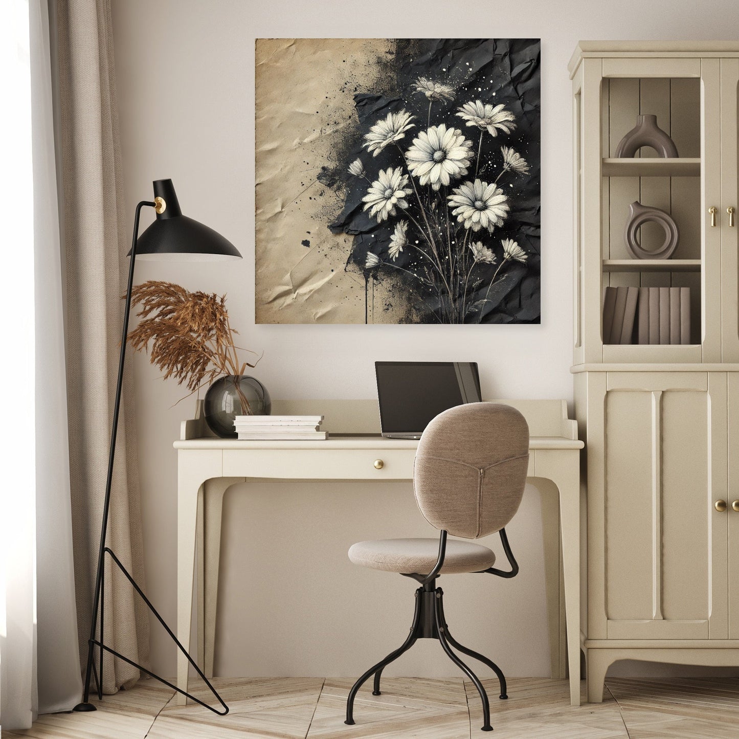 Inked Daisy Canvas