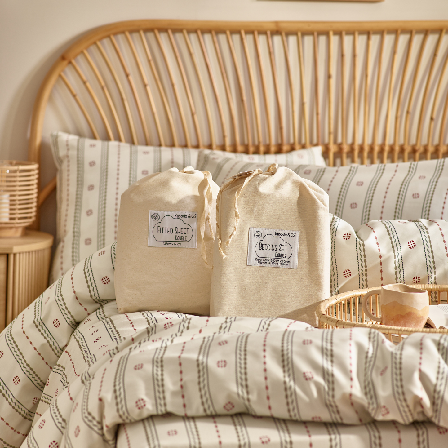 Ines Organic Cotton Fitted Sheet – Olive