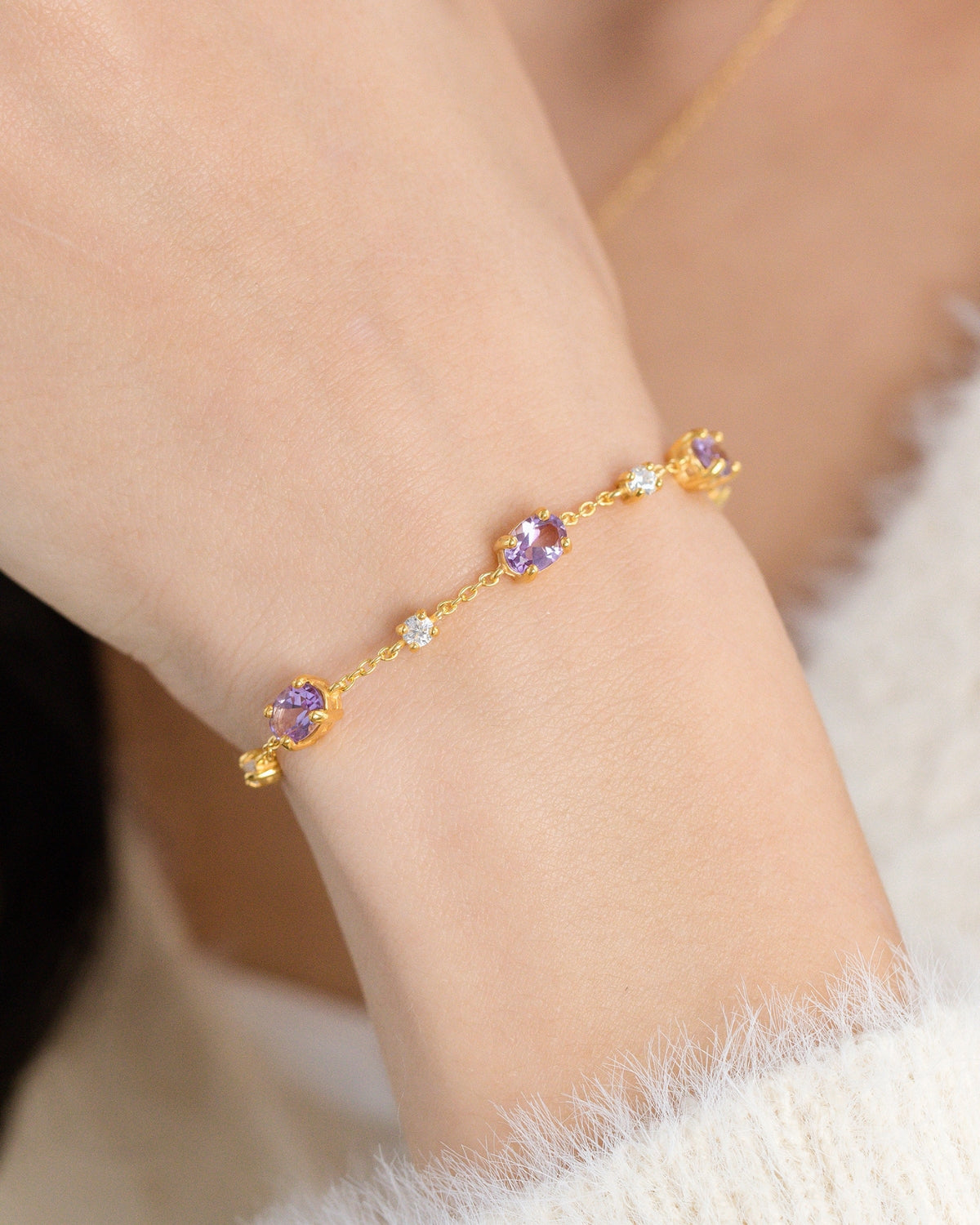Essential Amethyst Jewellery Set in 18k Gold Vermeil