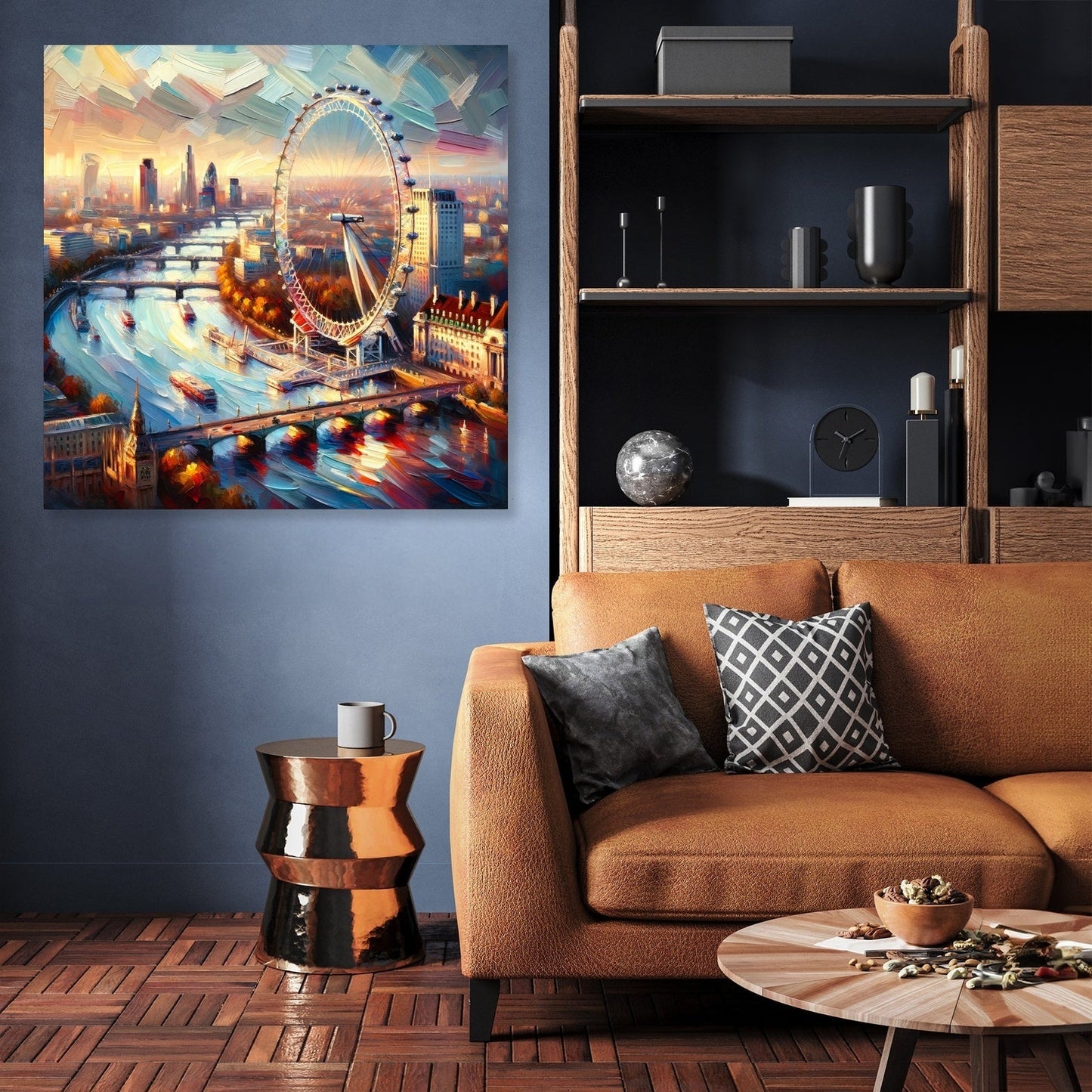 London Eye Impressionist Vista Canvas
