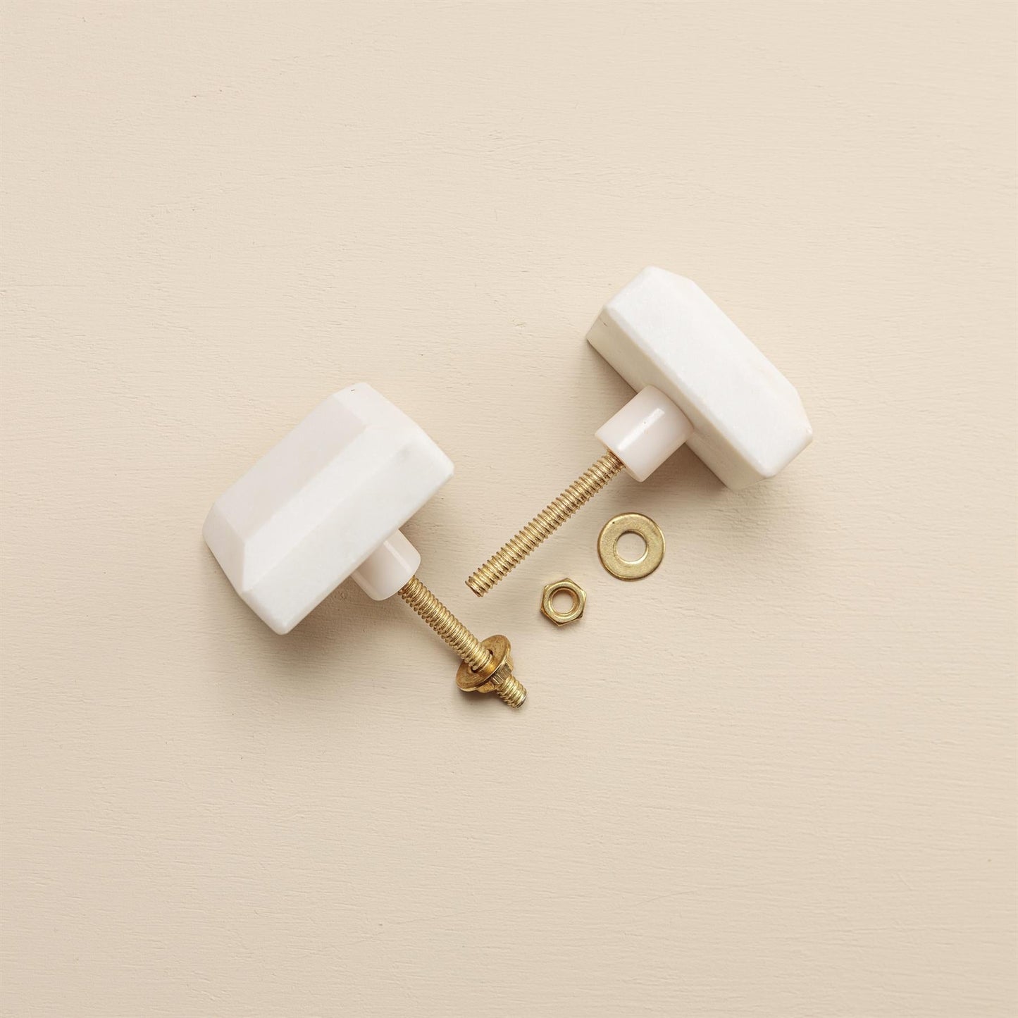 Samara White Stone Drawer Knobs