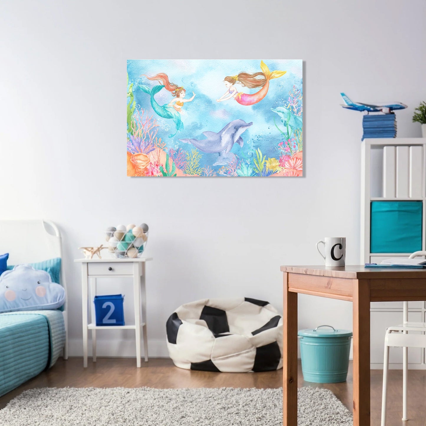Mermaids and Dolphins Canvas