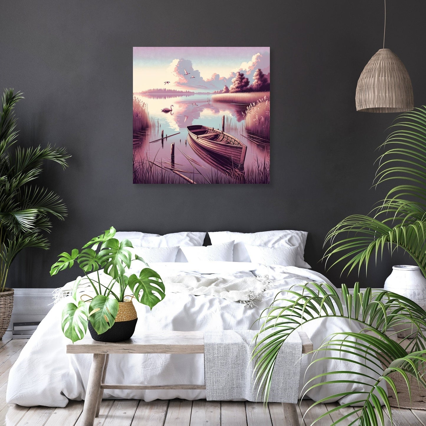Tranquil Lake Reflections Canvas