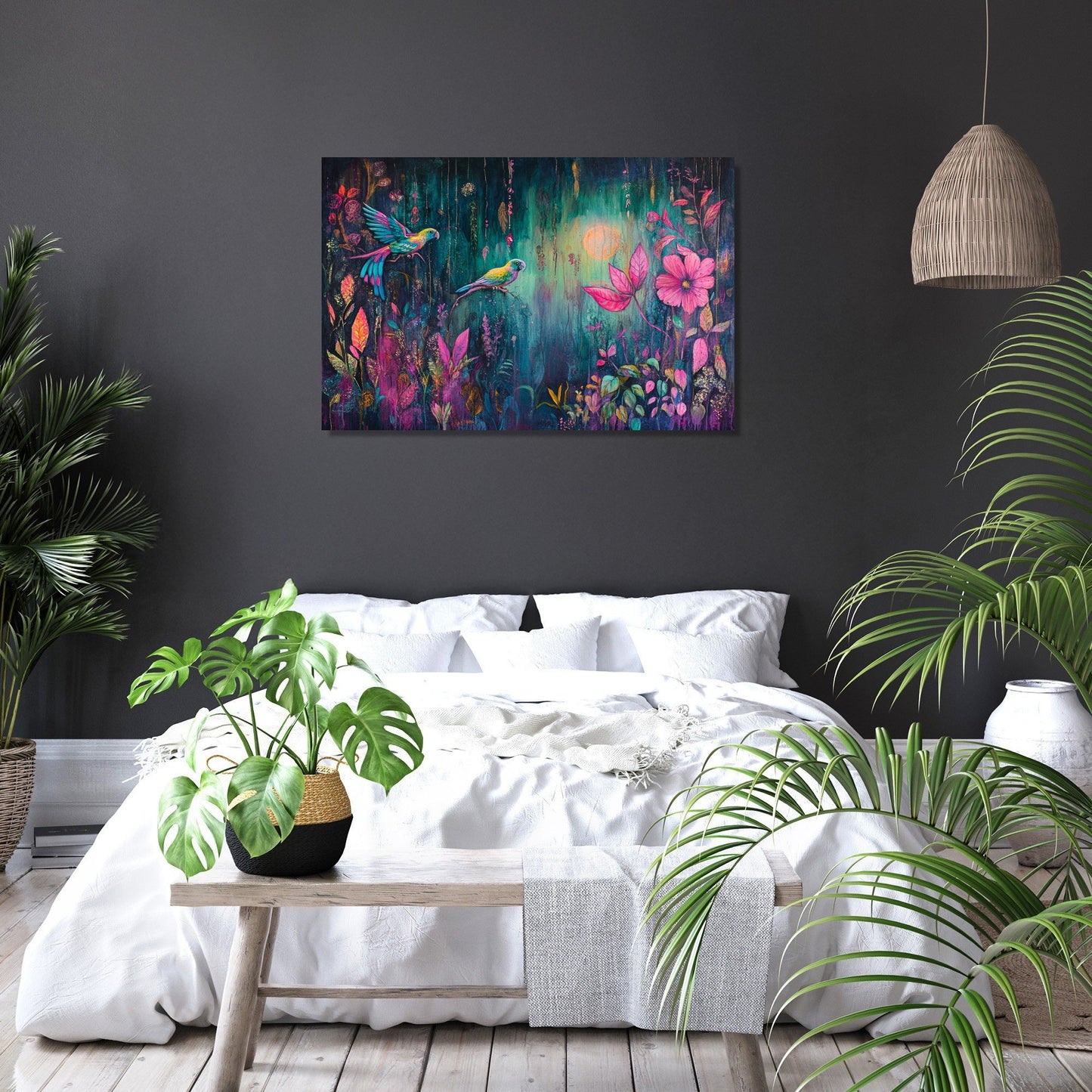 Neon Jungle Canvas
