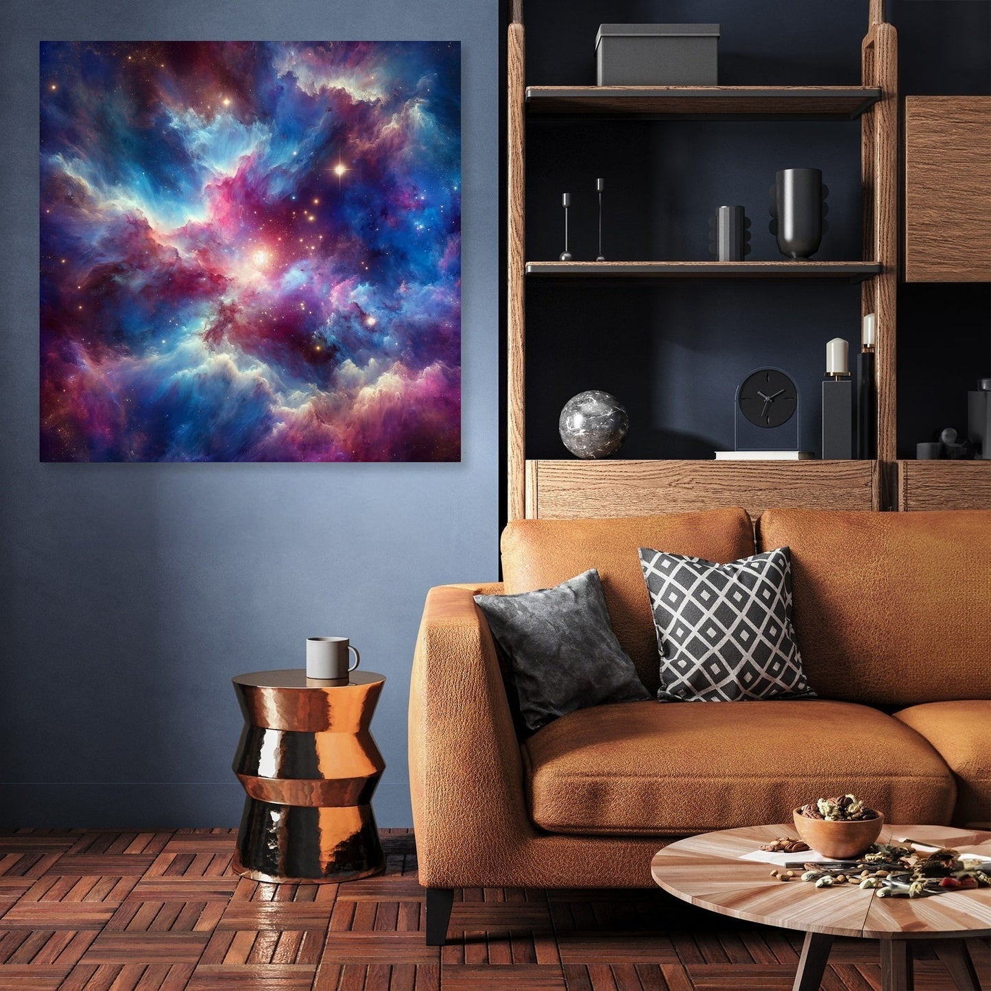 Starry Nebula Artwork Canvas