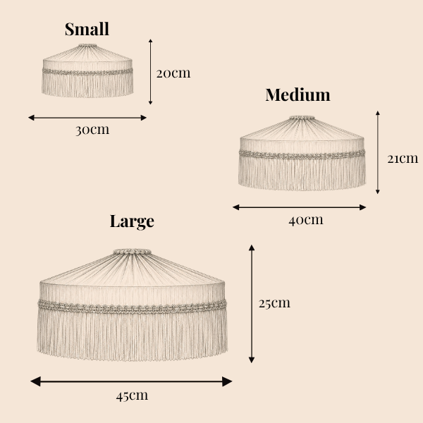 The Peggy Silk Fringed Lampshade - Ivory