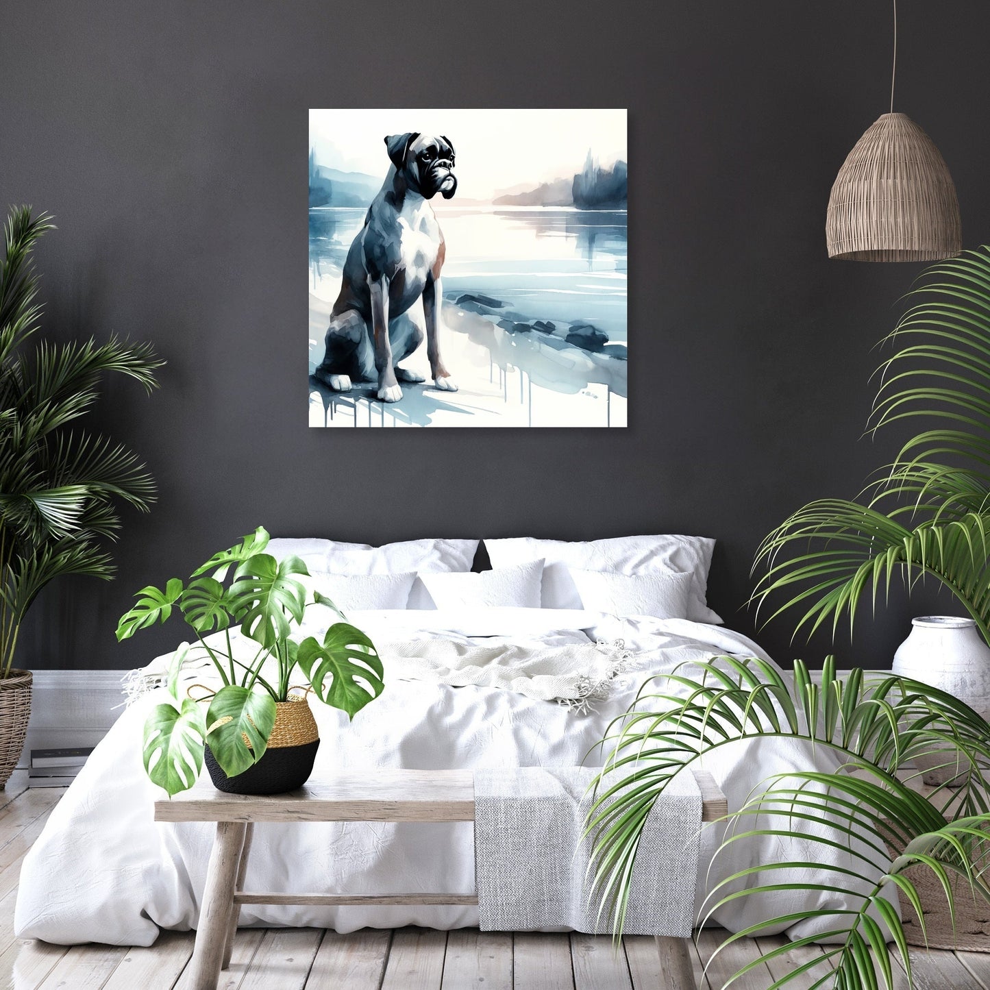 Morning Calm Boxer Reflections Canvas