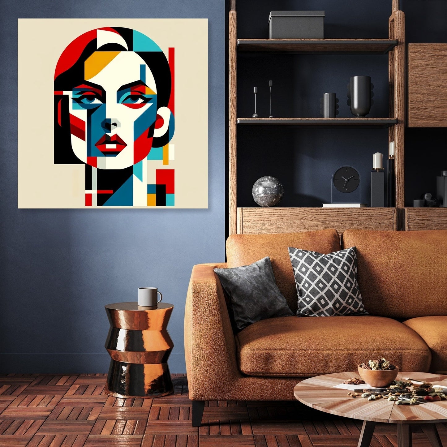 Geometric Lady Canvas