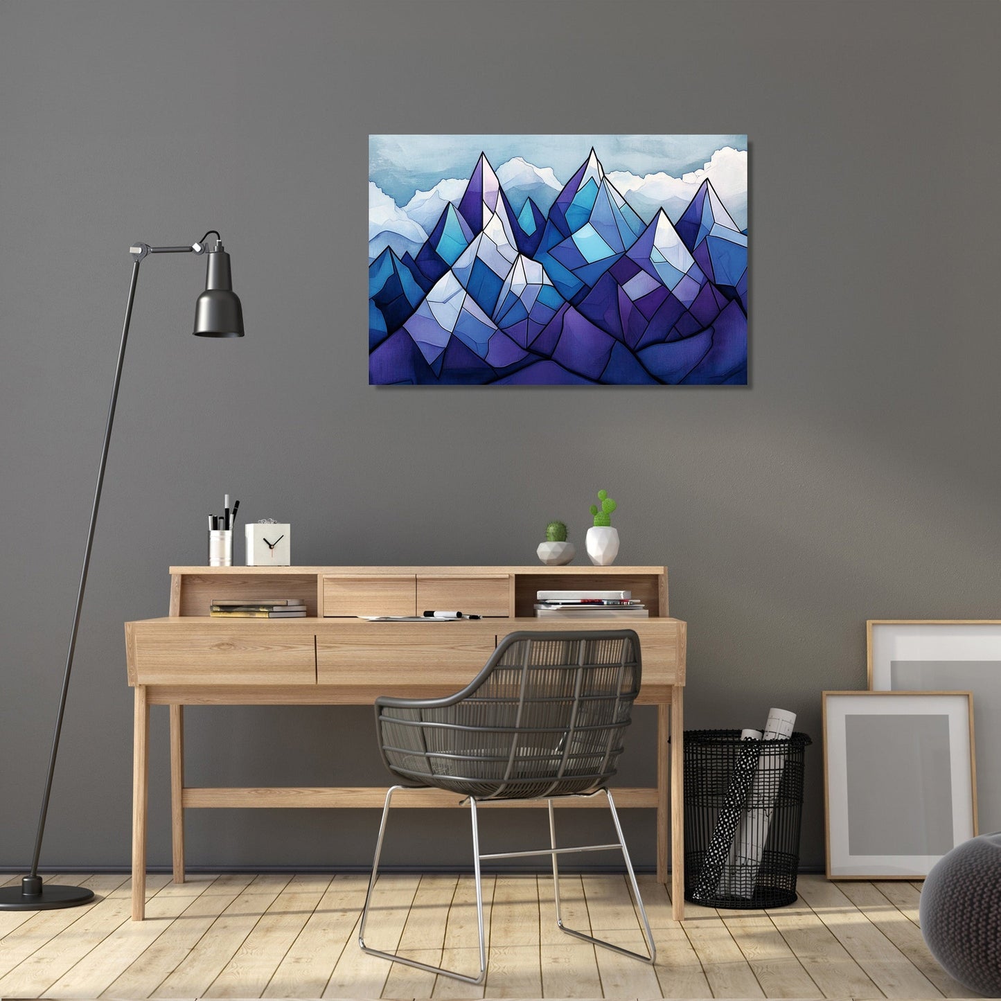 Geometric Peaks Expression Canvas