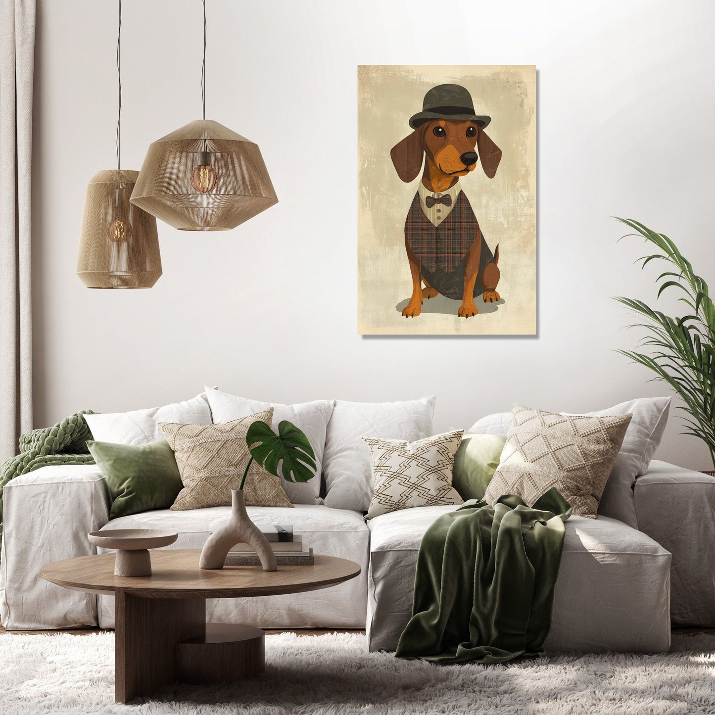 Dachshund's Dapper Canvas