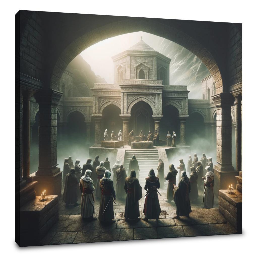 Monastery Shadows Canvas