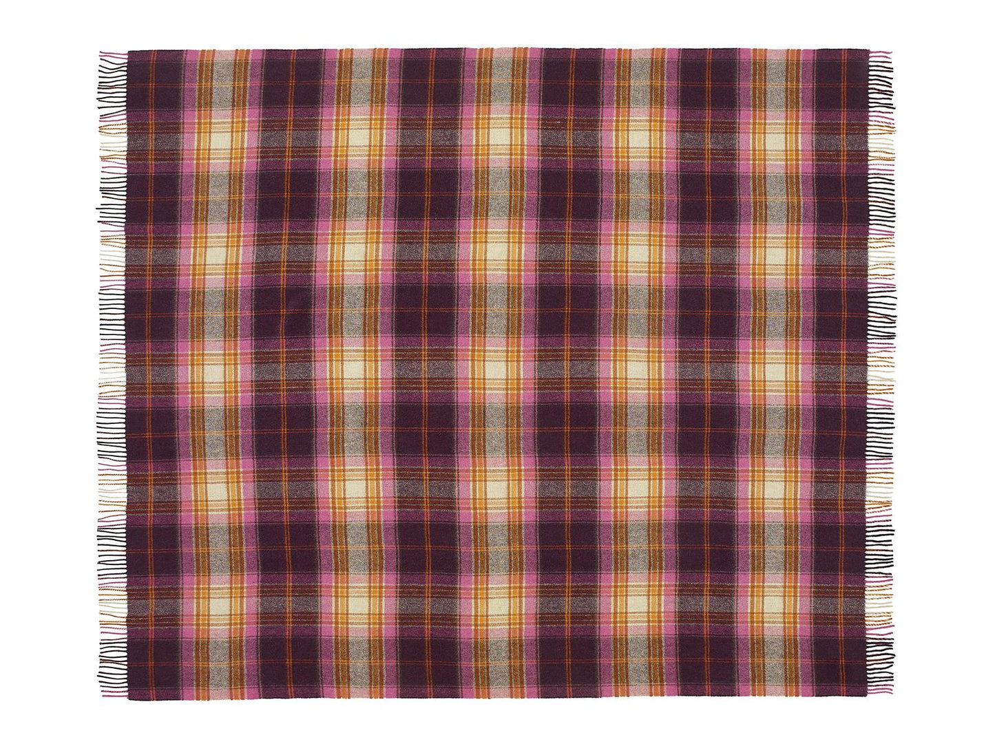 Winterton Merino Lambswool Throw - Burgundy