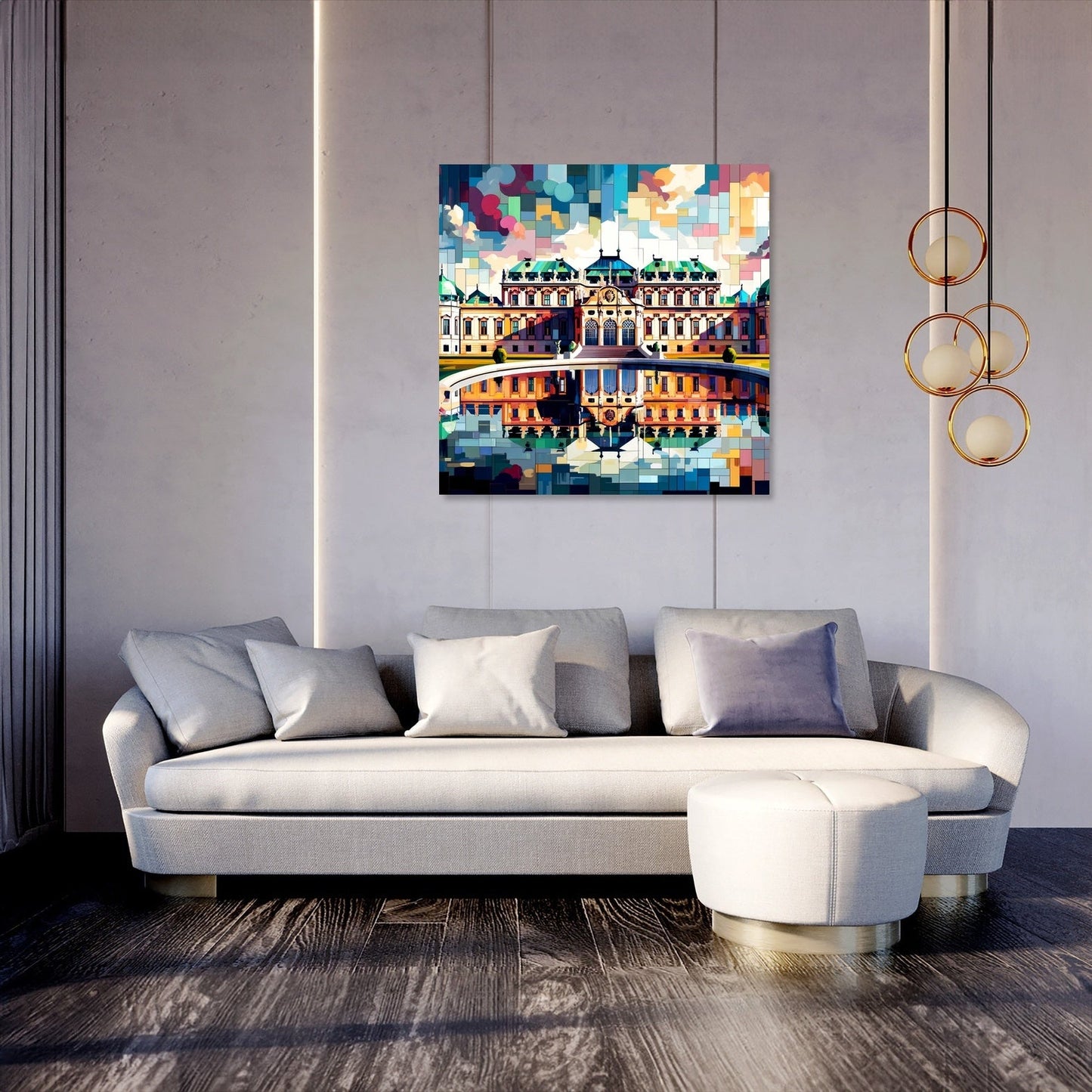 Vienna Cubist Belvedere Colors Canvas