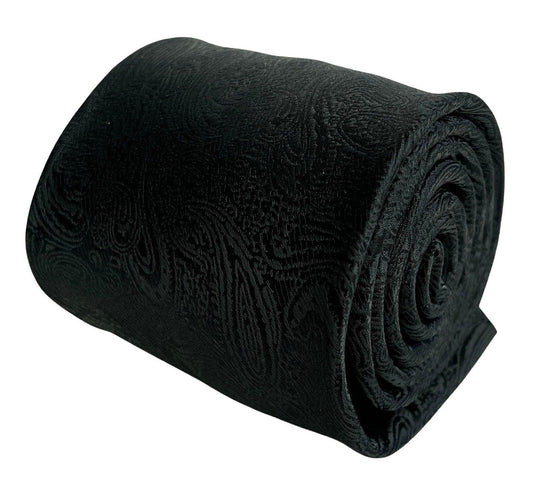 black tie with subtle paisley design
