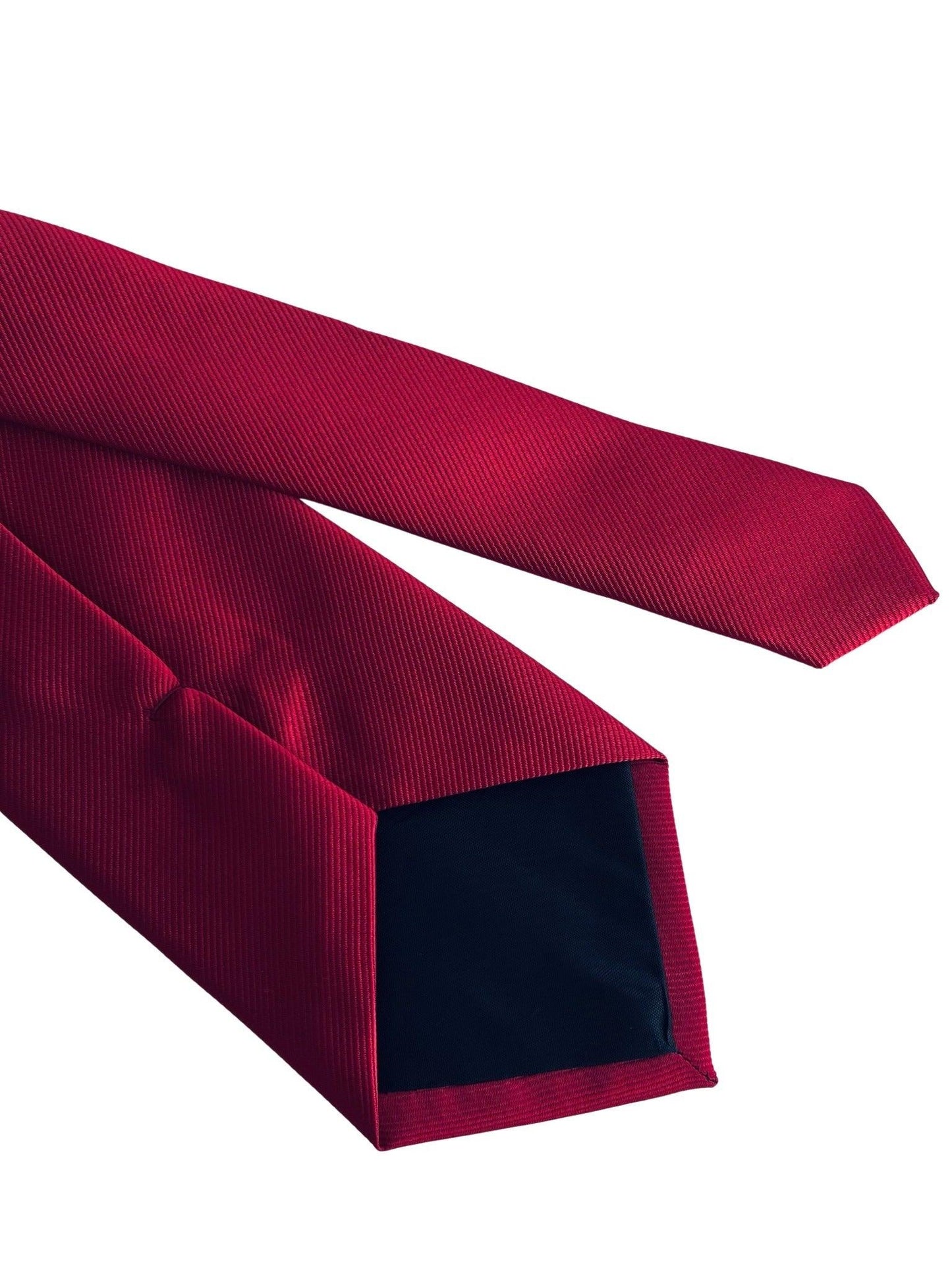 dark maroon red classic  silk tie