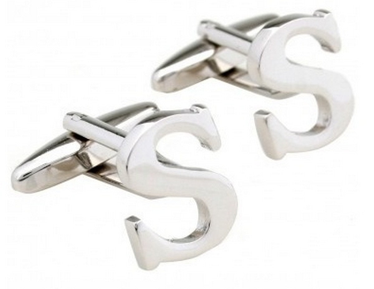 letter S design cufflinks