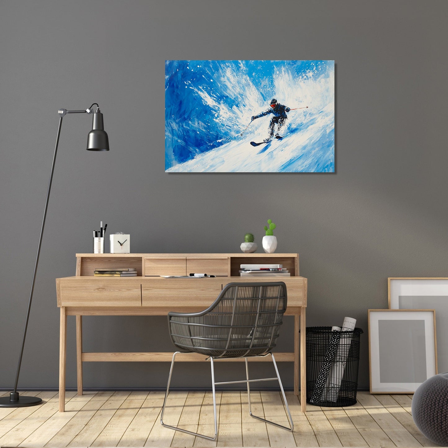 Skier's Descent Canvas