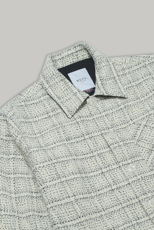 Theydon Frame Overshirt - Ecru / Black