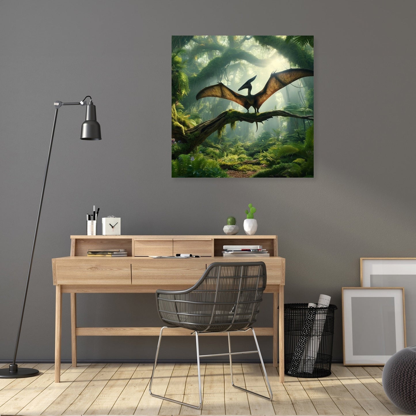 Forest Perch Pterodactyl Canvas
