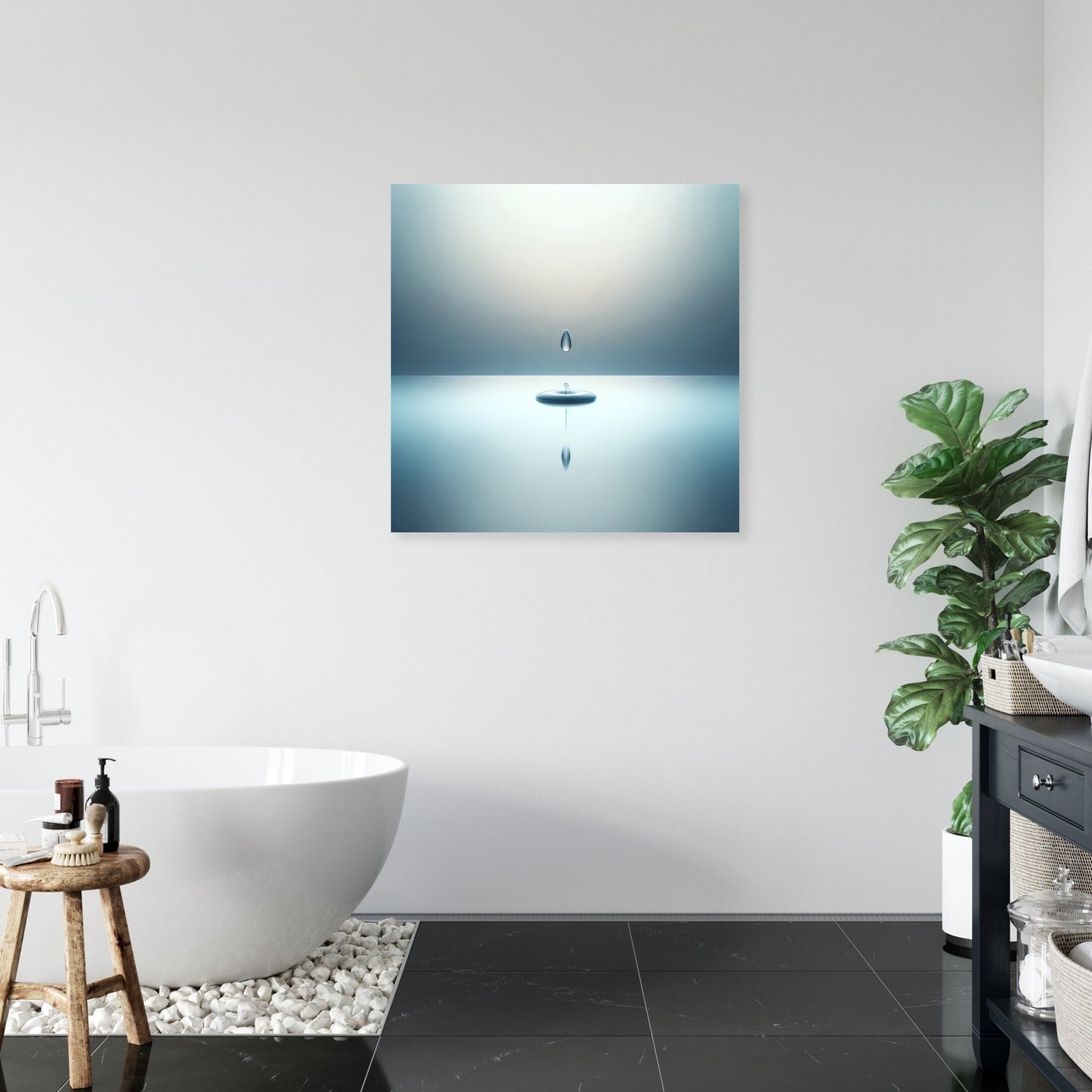 Serene Droplet Canvas
