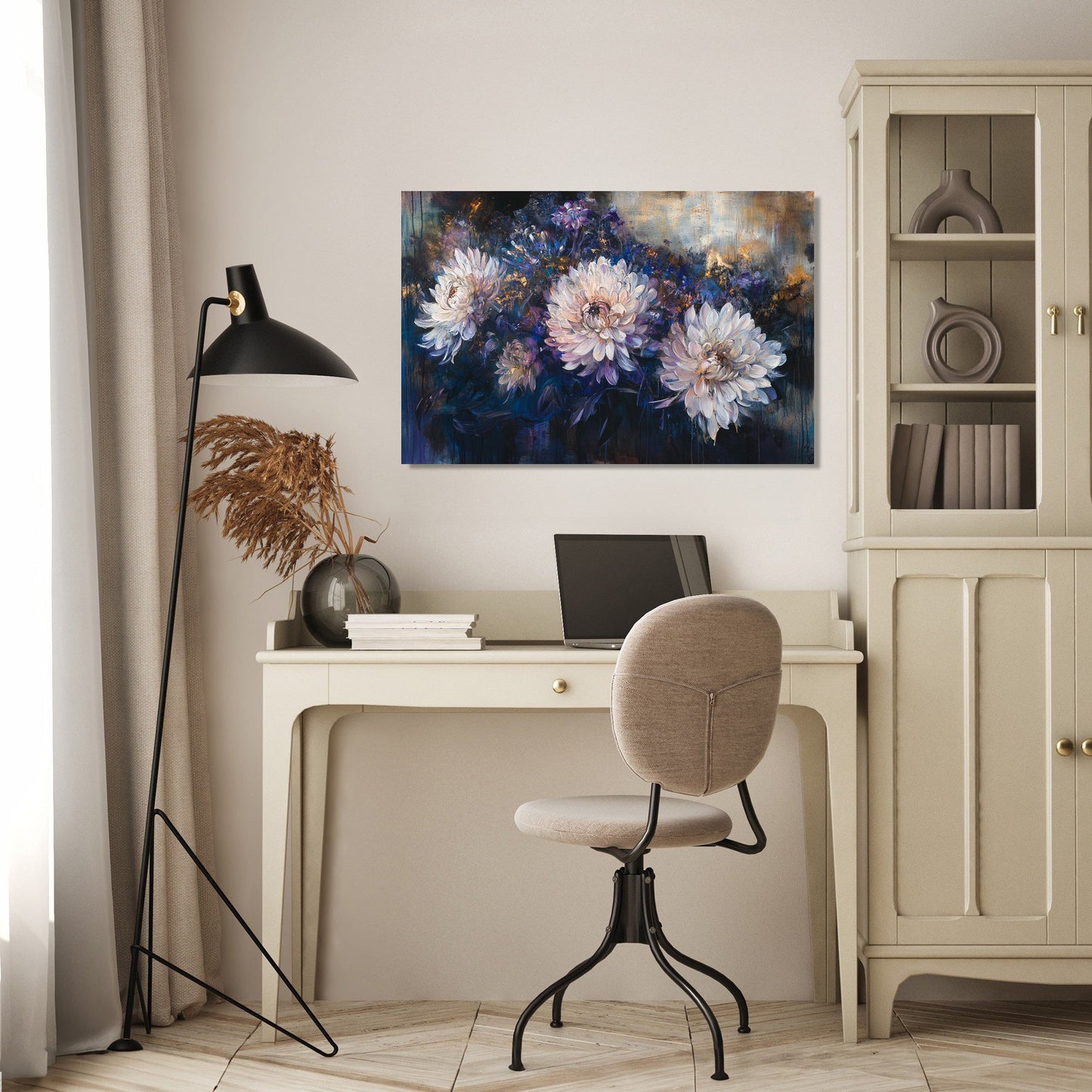 Chrysanthemum Reflection Canvas