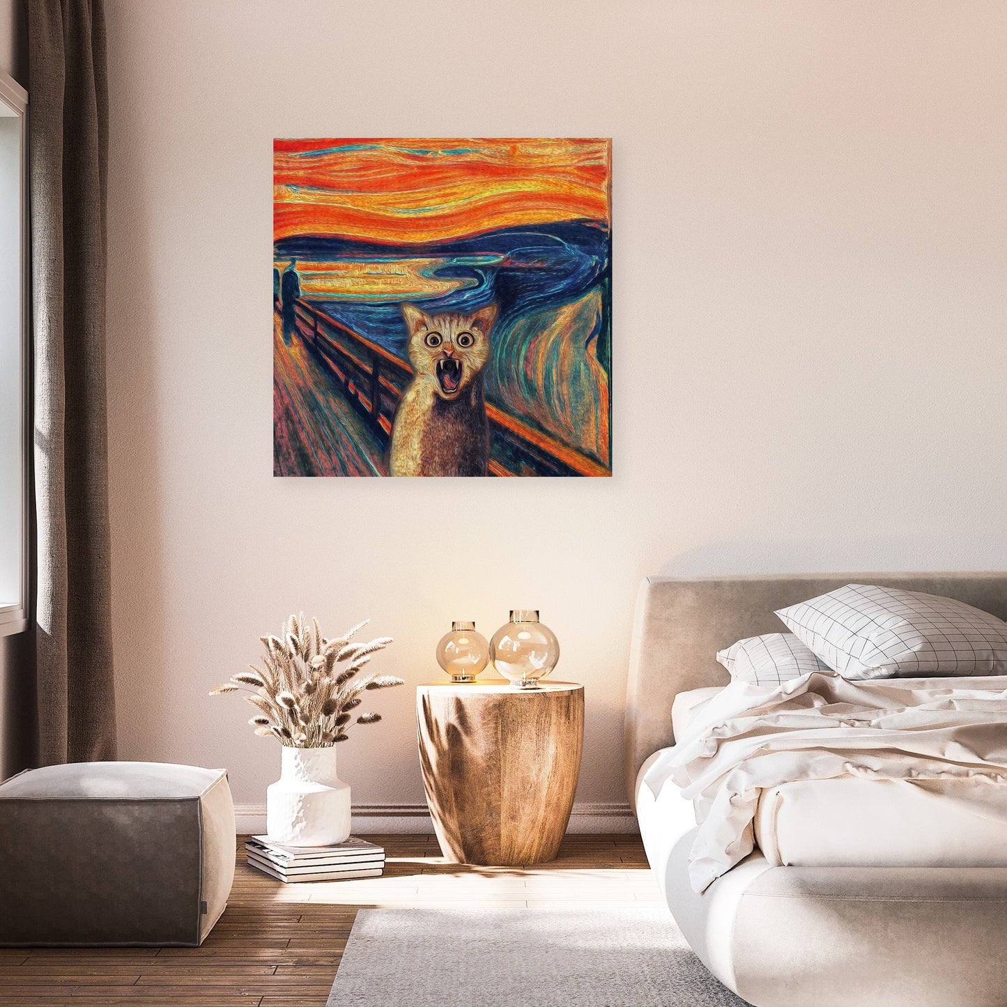 Surprised Feline Expressive Canvas