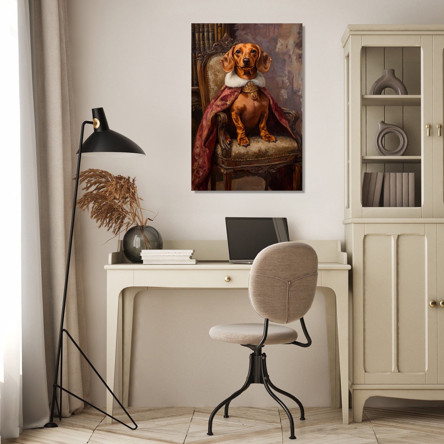 Regal Dachshund Twilight Canvas