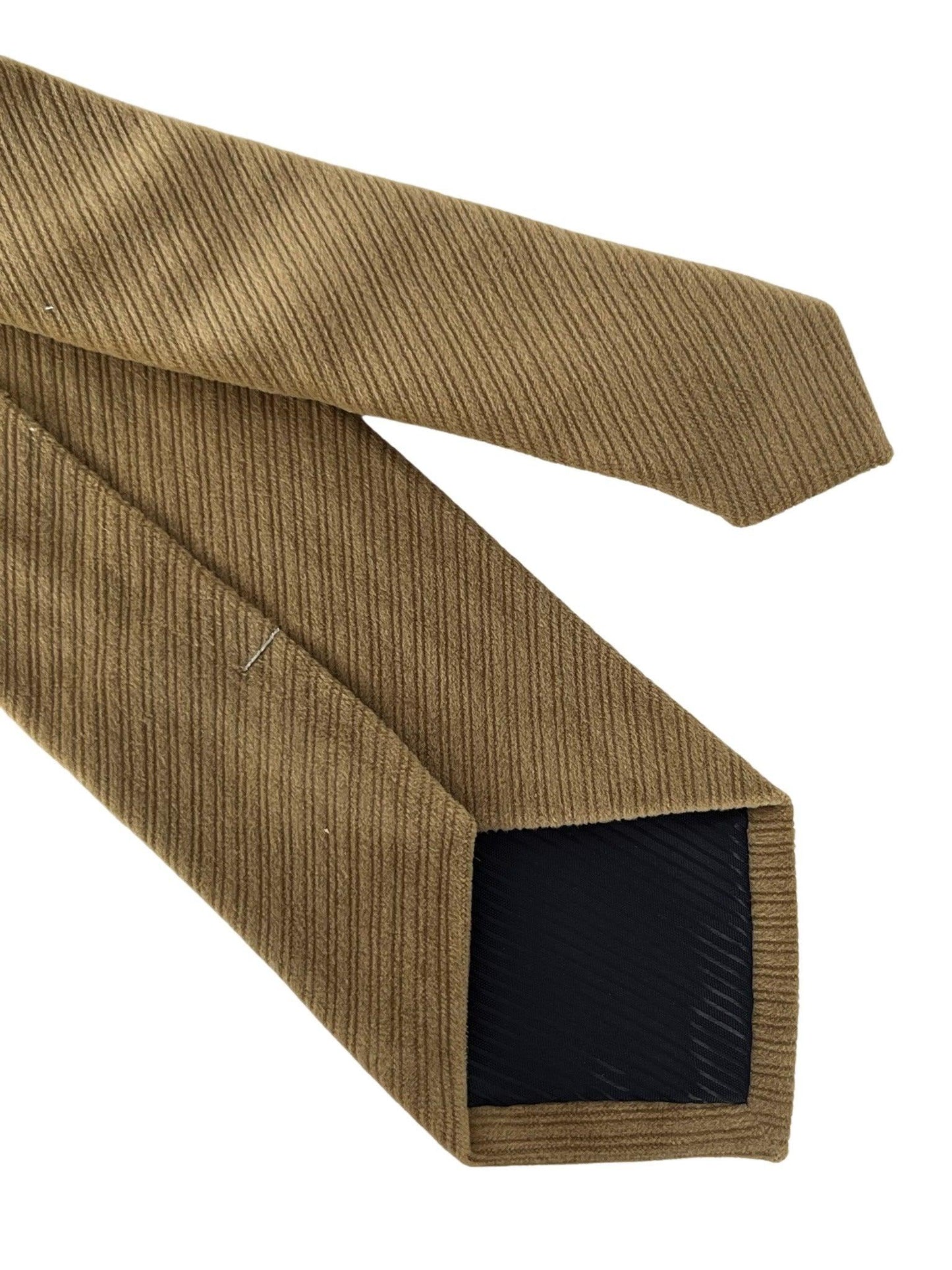 gold coffee biscuit fawn brown velvet feel tie