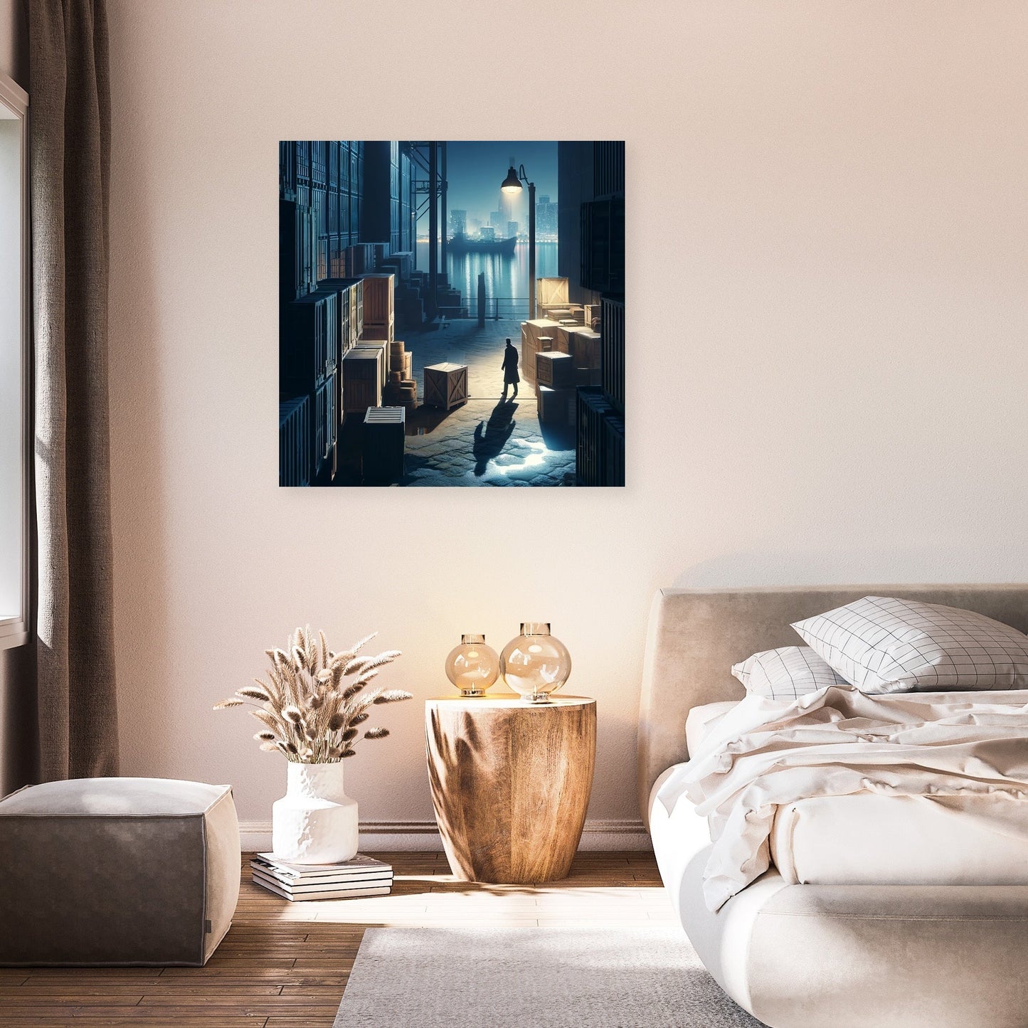 Docks at Midnight Canvas