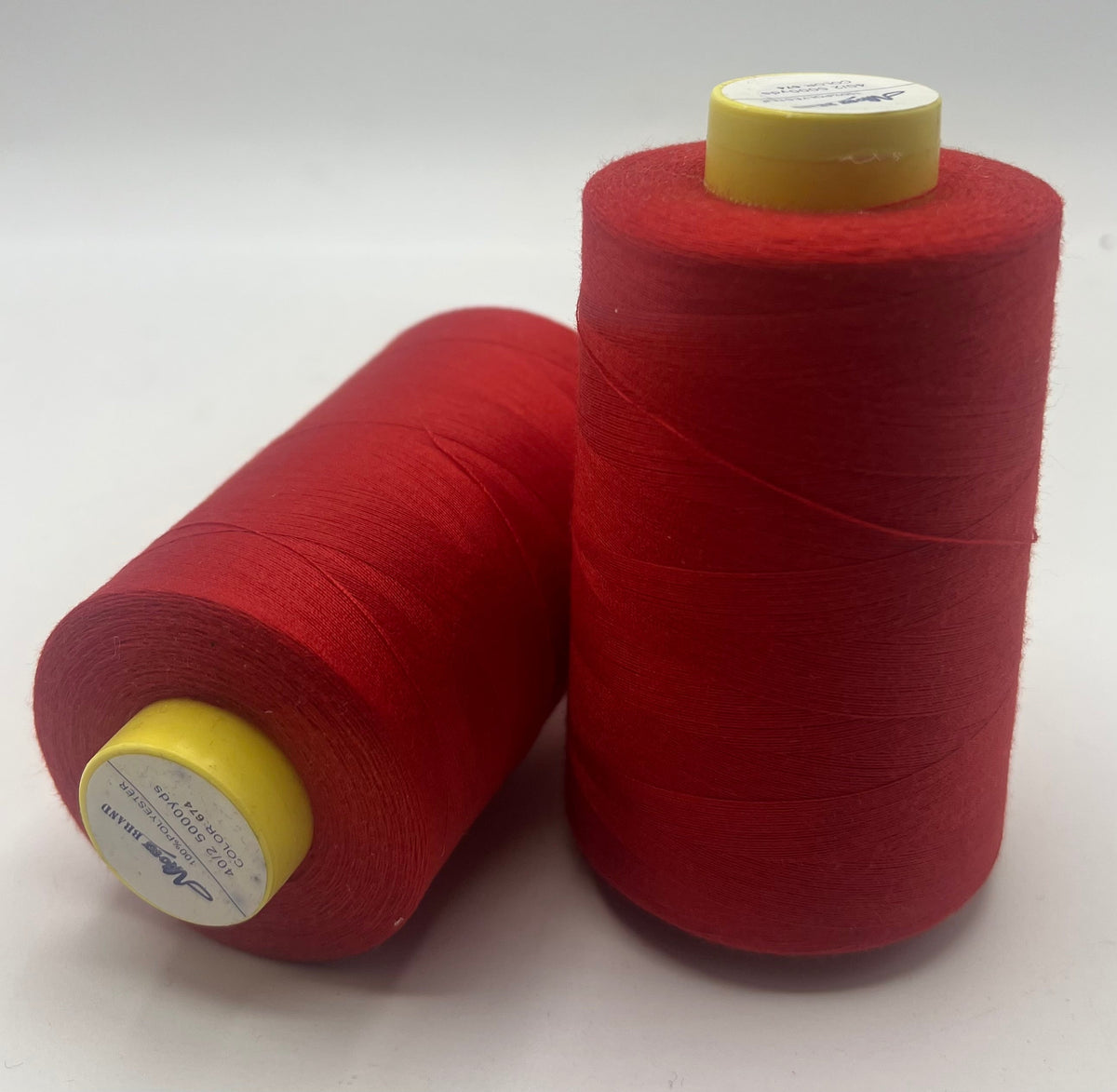 Red Sewing Thread Spun Polyester 120's Overlocking 5000 Yard