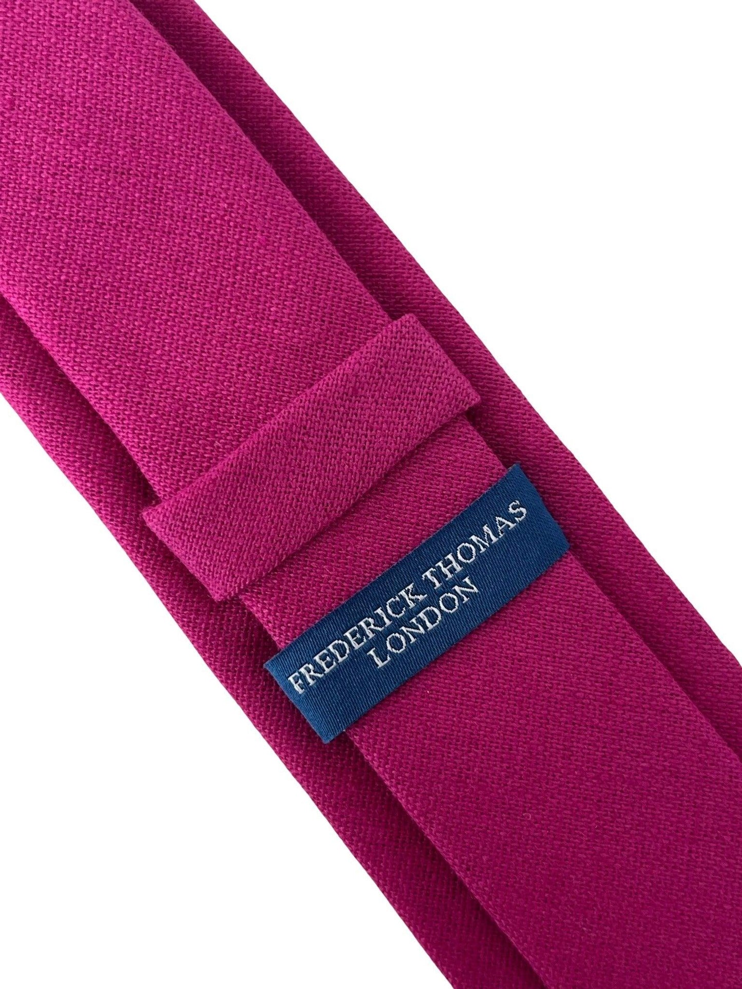 hot fuchsia bright pink magenta cotton tie