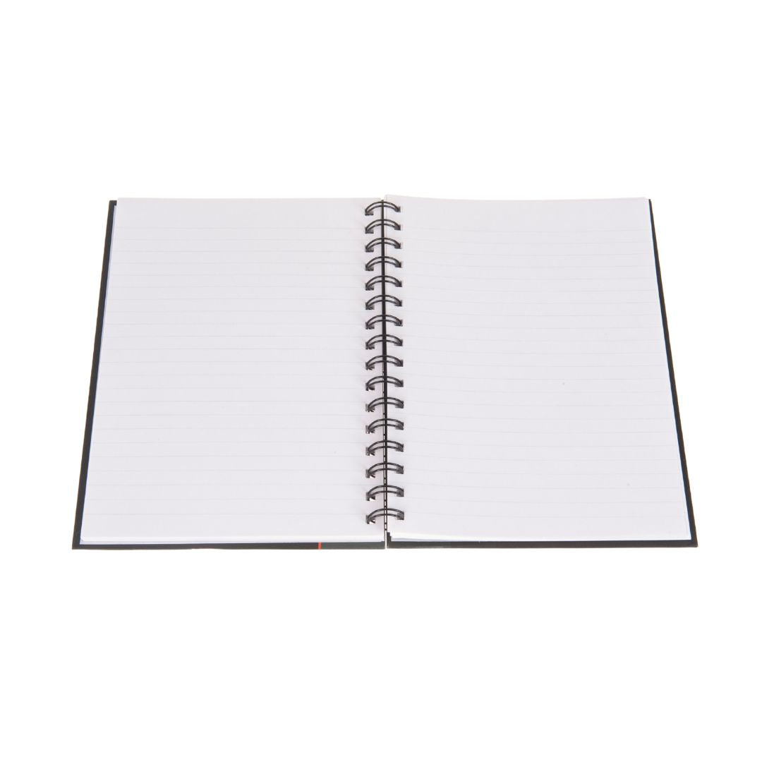 Ideal - A5 Cashbook Wiro Feint - 192 Pages  - Black (468W)