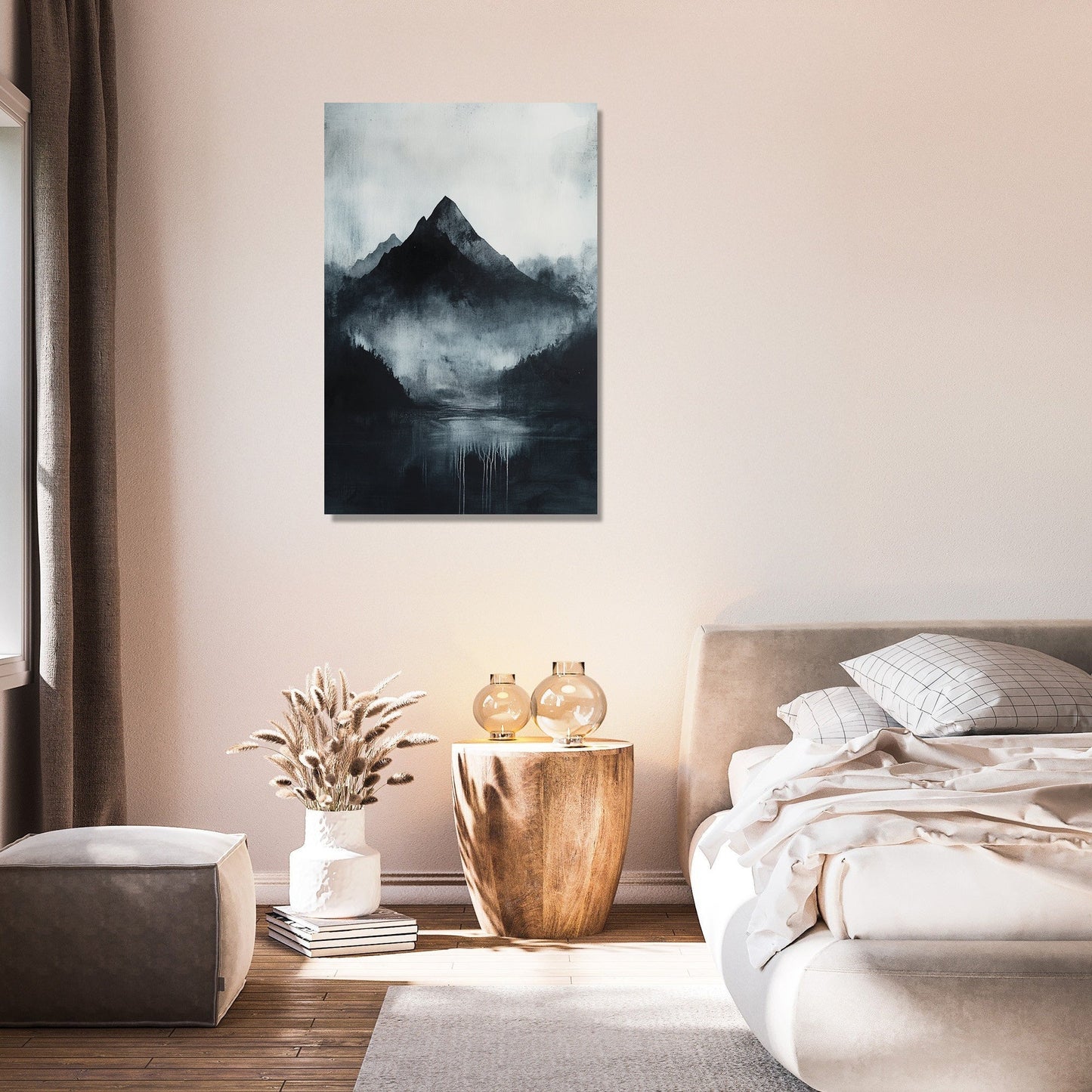 Black Mountain Silhouette Canvas