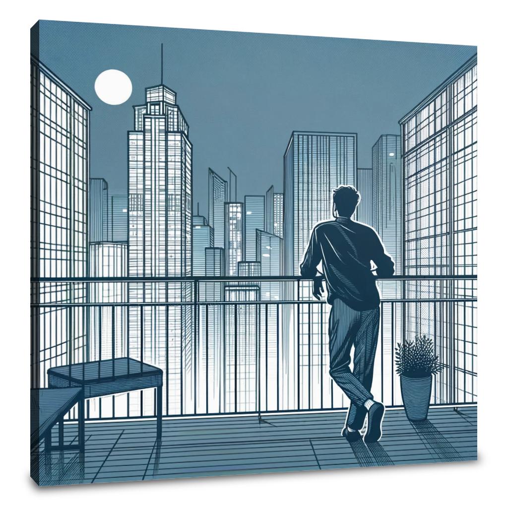 Rooftop Serenity Canvas