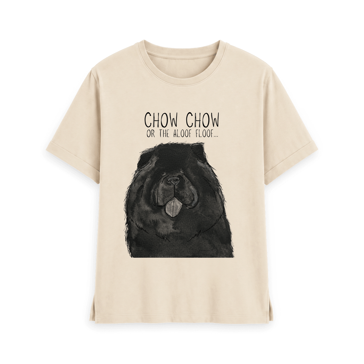 Black Chow Chow Women's Relaxed Fit T-Shirt – Featuring the Aloof Floof!