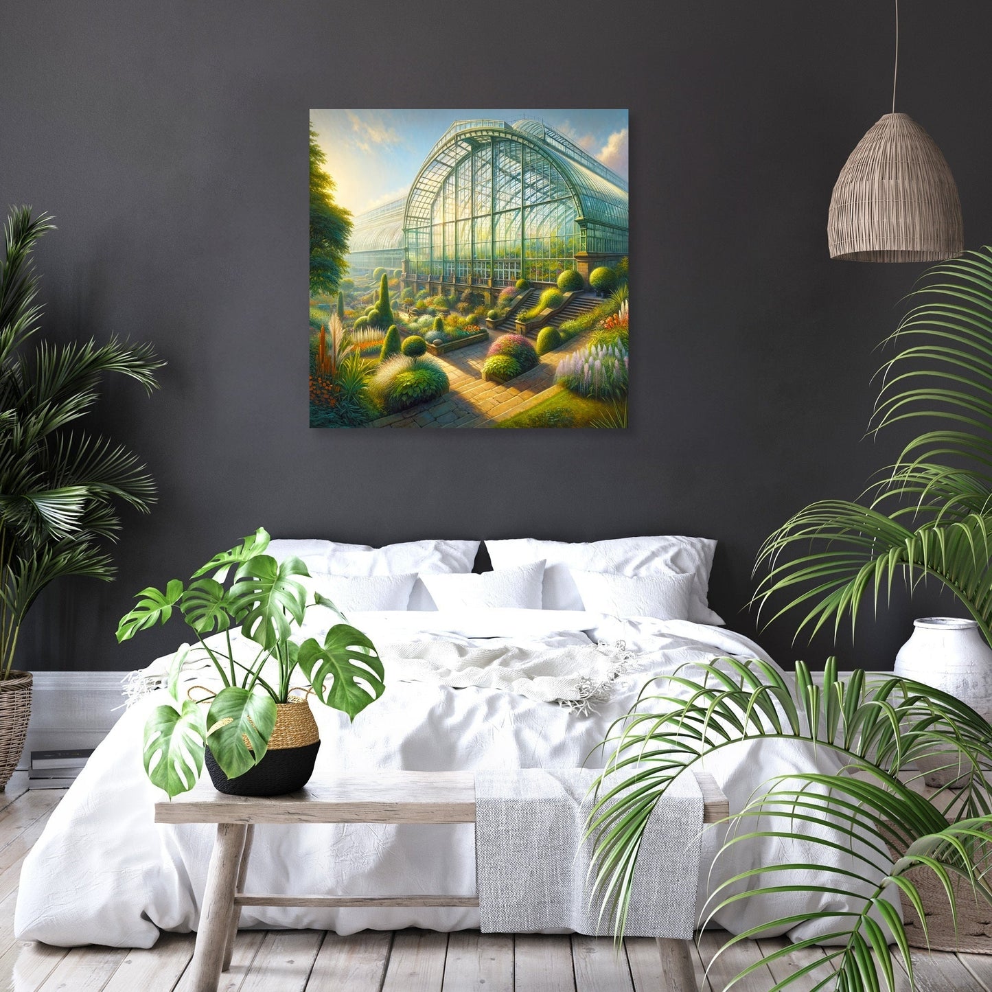 Morning Light in Winter Garden Canvas