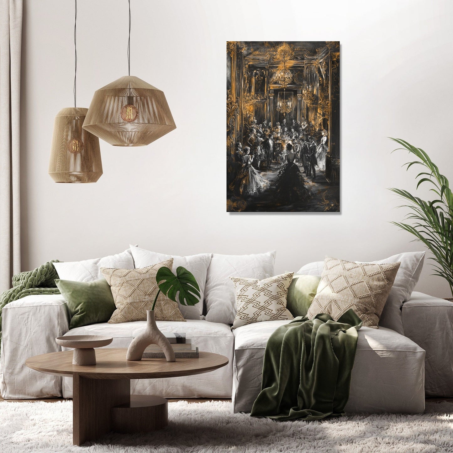 Golden Majesty Ballroom Canvas