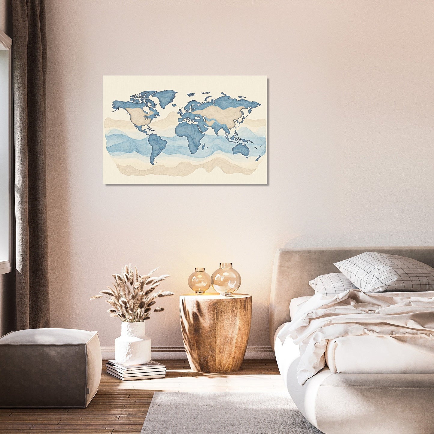 Worldly Outlines Canvas
