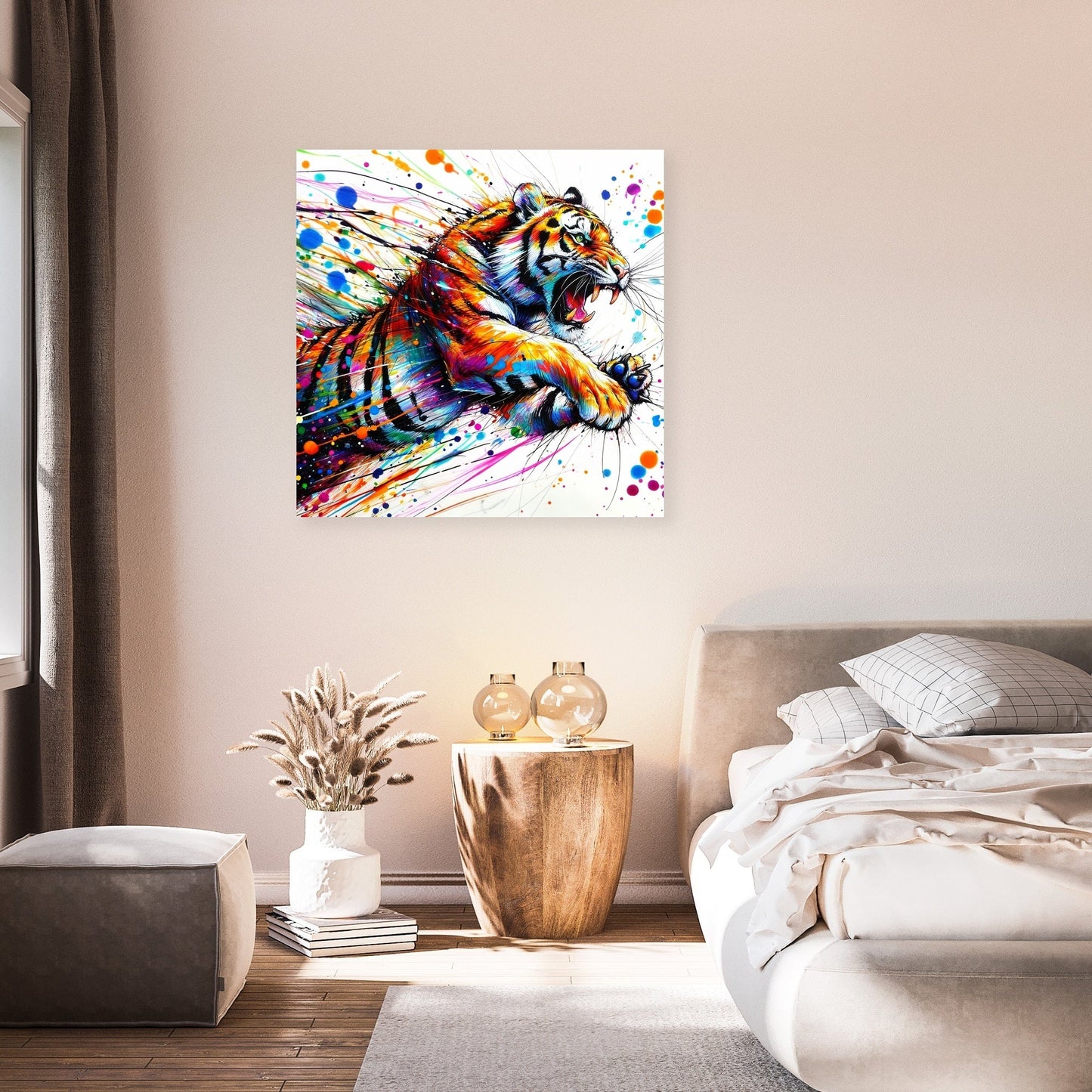 Dynamic Tiger Leap Canvas