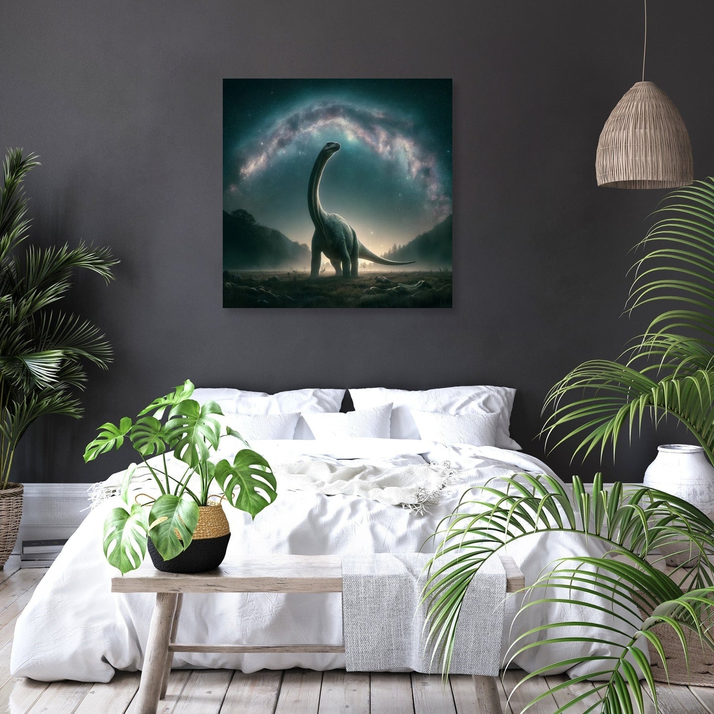 Cosmic Wonder Brachiosaurus Canvas