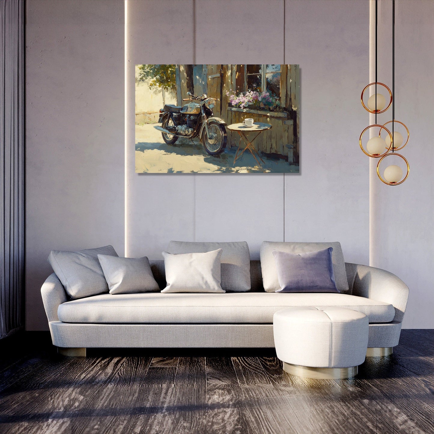 Motorbike Café Canvas