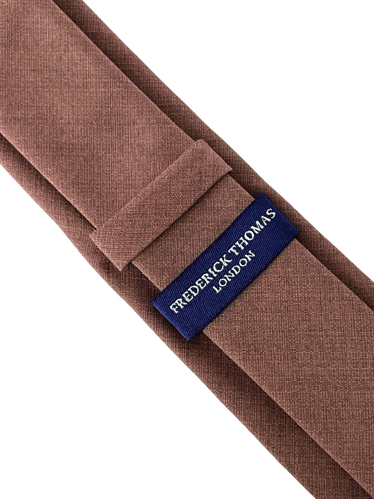 dusky dusty earthy red brick bamboo tie