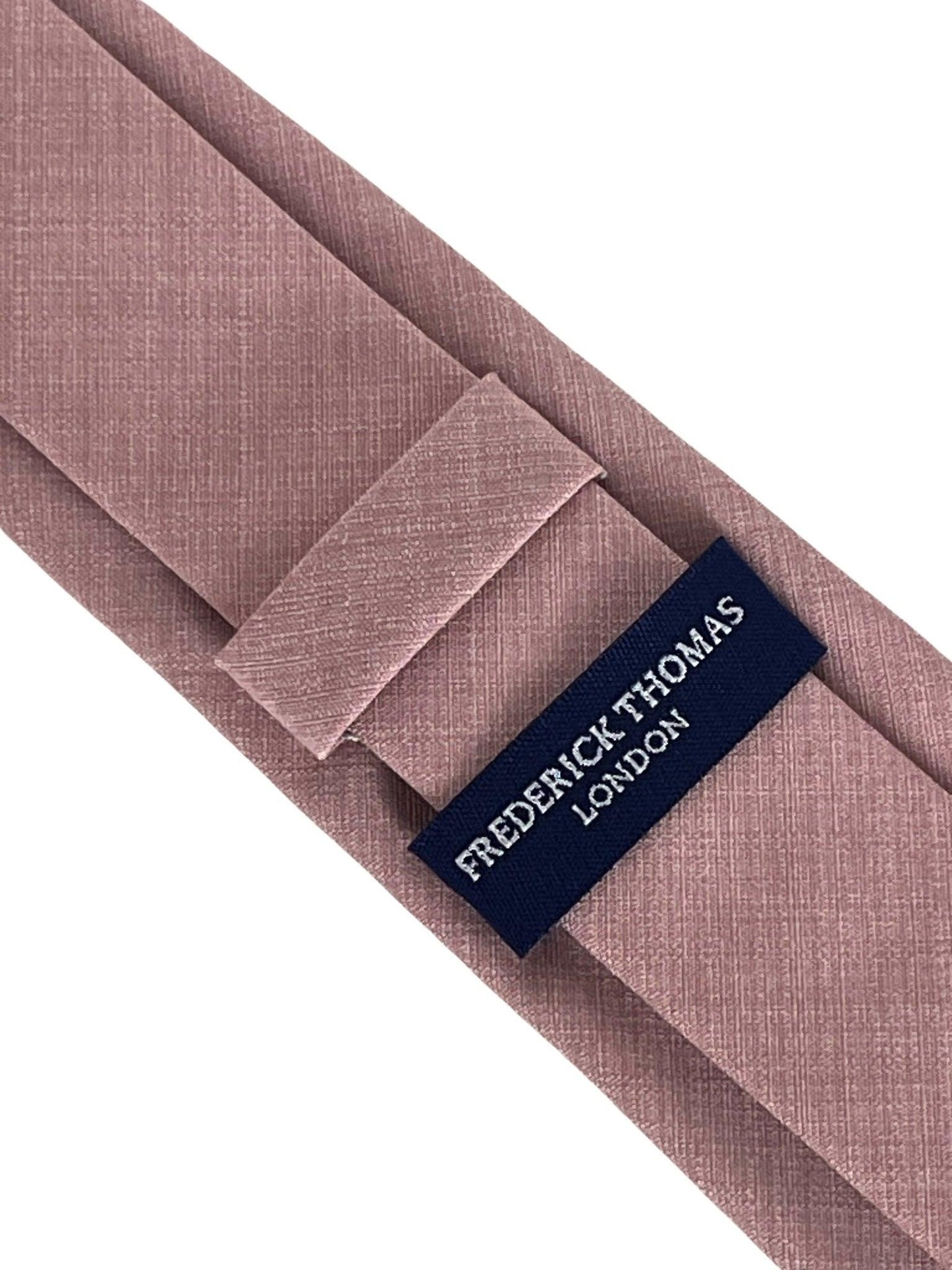 dusky dusty pink brick bamboo tie