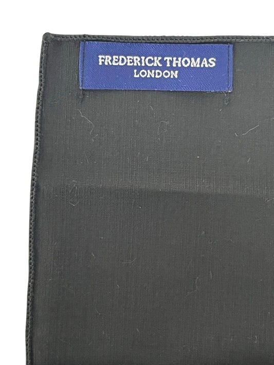 plain black bamboo pocket square